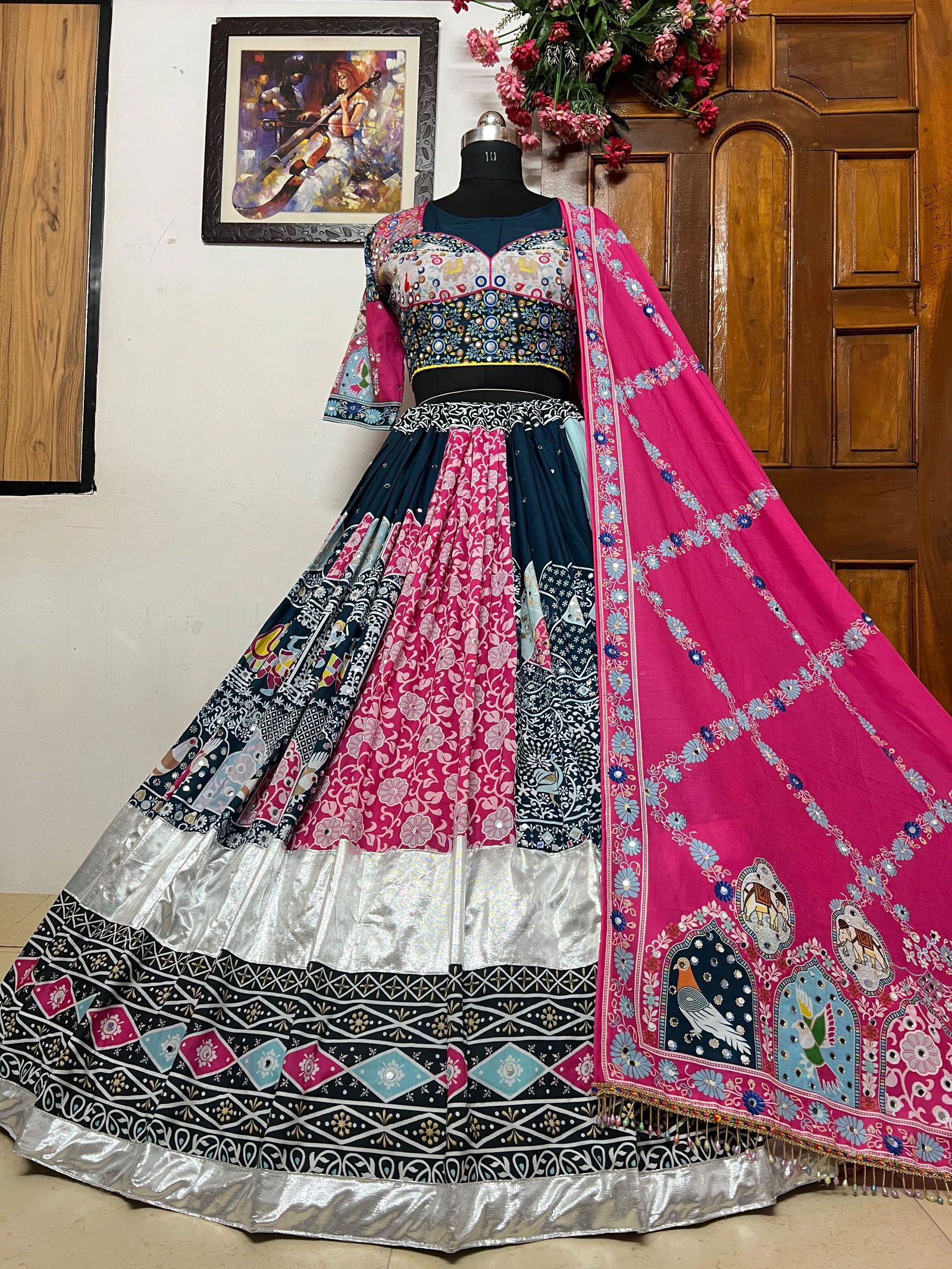 AK 046 Muslin Cotton Wear Designer Lehenga Choli Wholesale Shop In Surat